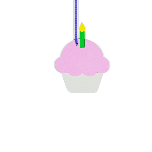 birthday cupcake gift tag
