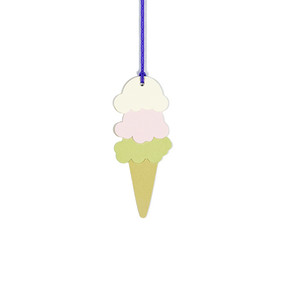 ice cream cone gift tag